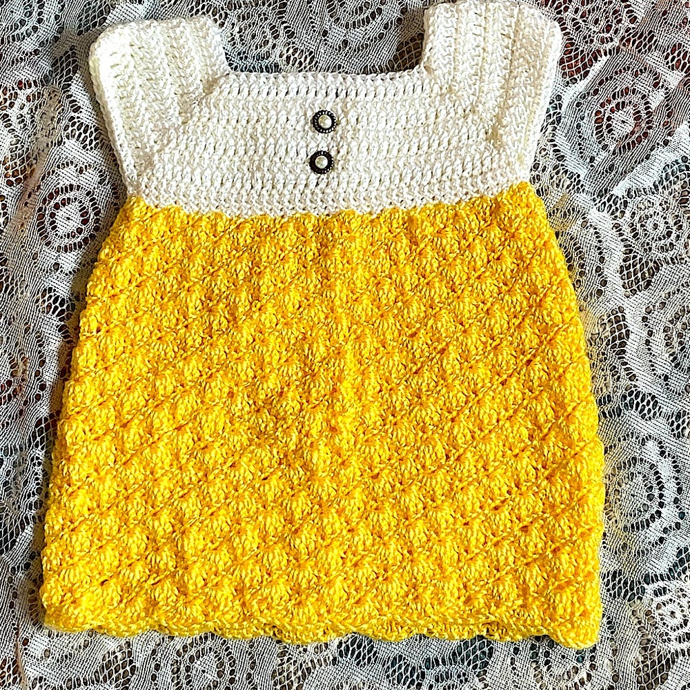 Crochet baby dress